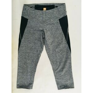 Lucy Pants Women's Size Small Gray Black Capri Yoga Activewear Workout Mid Rise